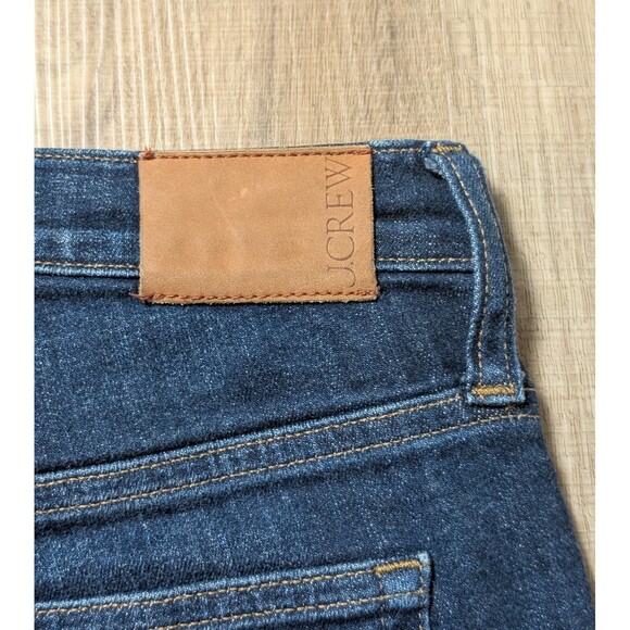 J Crew Size 29 Blue Jeans 9" Demi Boot Crop Raw Hem Dark Wash Modern Minimalist - Picture 5 of 10